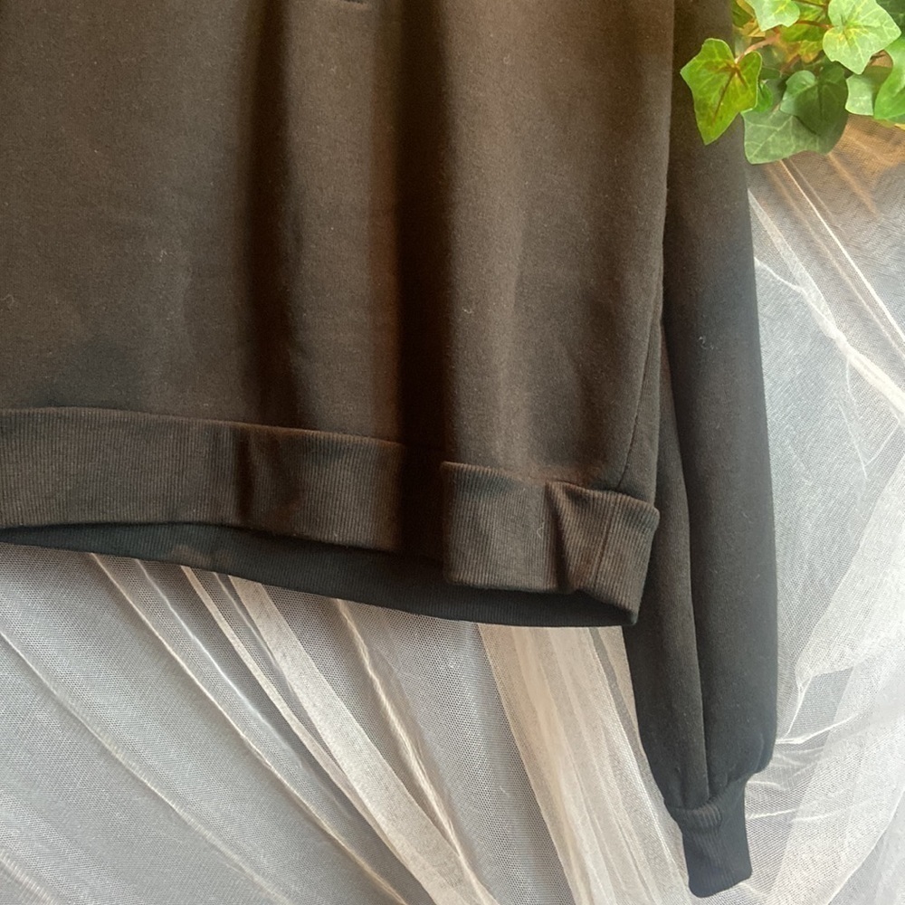 Love Squad 1/4 zip Black Sweatshirts size xs - Picture 4 of 7